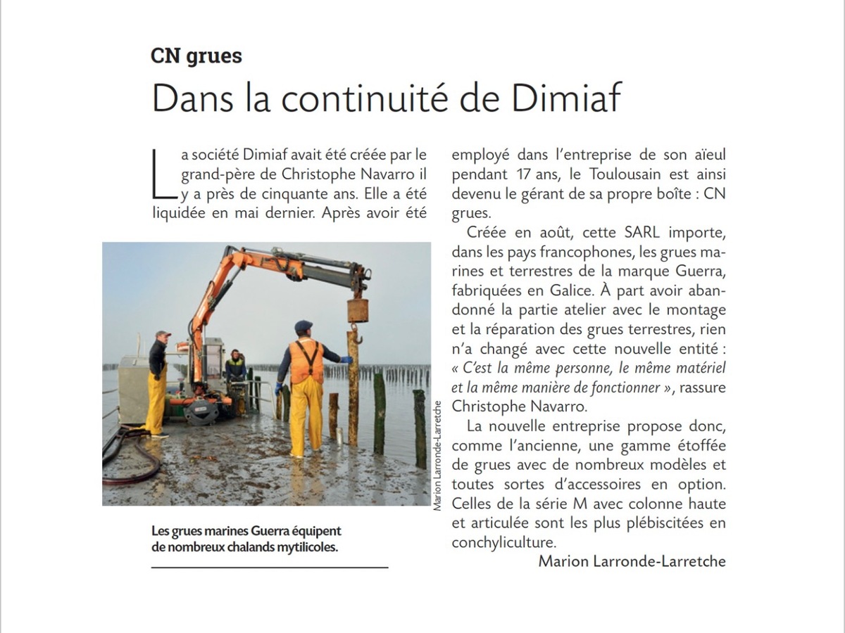 CN GRUES prends le relais de DIMIAF
